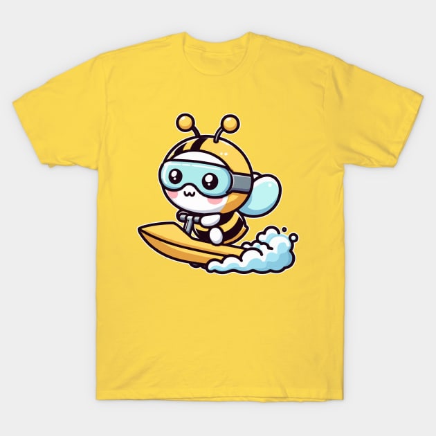 funny bee jetskiing T-Shirt by fikriamrullah